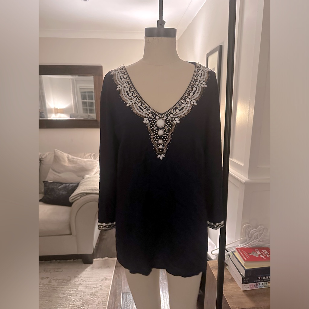 Lily Pulitzer Tunic With White Embellishments